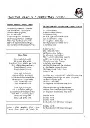 English Worksheet: collection of the most traditional and catchy Christmas Songs