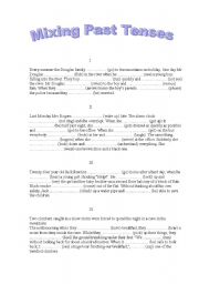 English Worksheet: Mixing Past Tenses