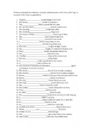 English worksheet: worksheet