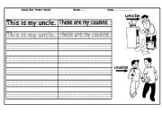 English worksheet: MY family