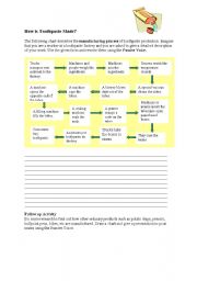 English Worksheet: The Passive Voice: How is Toothpaste Made?