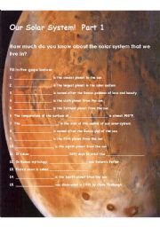 Our Solar System Part 1