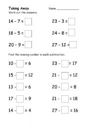 English Worksheet: maths 