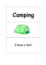 English Worksheet: Camping