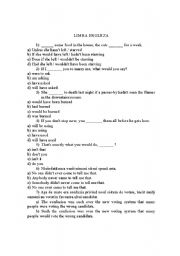 English worksheet: test B