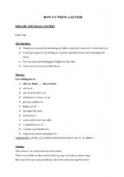 English Worksheet: How to write a letter?