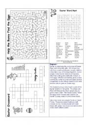 English Worksheet: Easter task sheet