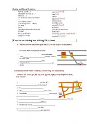 English Worksheet: directions