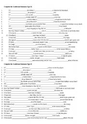 SECOND CONDITIONAL EXERCISES