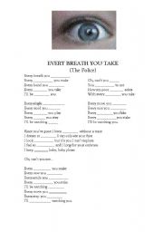 English Worksheet: Every breath you take