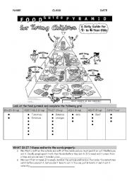 English Worksheet: food pyramid 