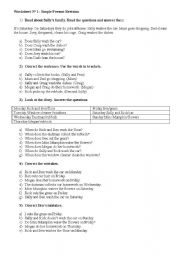 worksheet: simple present