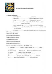 English Worksheet: PRESENT CONTINUOUS/PRESENT SIMPLE