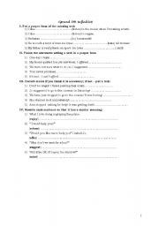 English Worksheet: Gerund OR Infinitive