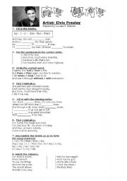 English Worksheet: My Way - Elvis Presley