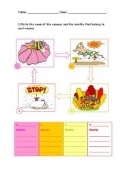 English Worksheet: Months and seasons