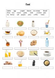 English Worksheet: Food - Matching exercise