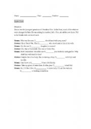 English Worksheet: Open Cloze 