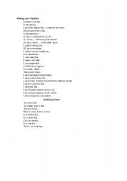 English Worksheet: stating opinion hand out, just for assistance