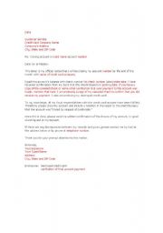 English Worksheet: letter