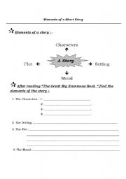 English worksheet: story