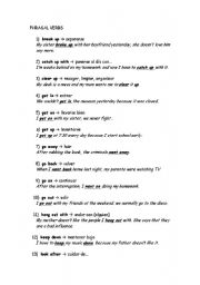 English worksheet: PHRASAL VERBS DOSSIER