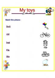 English Worksheet: match the picture
