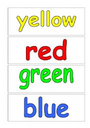 English Worksheet: colors