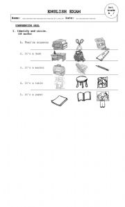 English worksheet: english exam