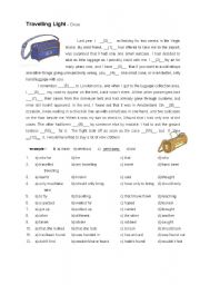 English Worksheet: Travelling light