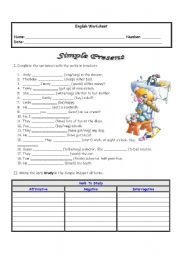 English Worksheet: Present Simple