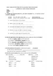 English worksheet: general exam