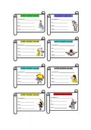 English Worksheet: Awards