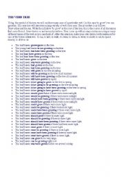 English Worksheet: The Verb Tree