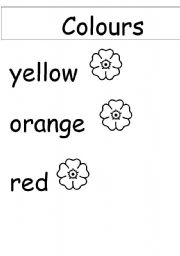 English worksheet: colours