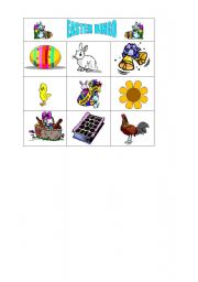 English worksheet: Easter Bingo