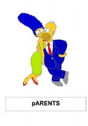 English Worksheet:   Simpsons Family