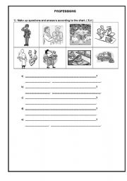 English worksheet: PROFESSIONS