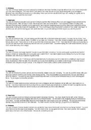 English Worksheet: Cultural Role Play