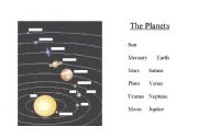 English Worksheet: The planets