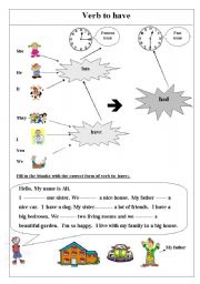 English Worksheet: verb to have