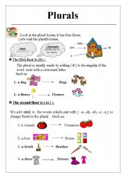 English Worksheet: plurals