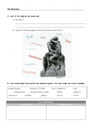 English Worksheet: Love