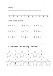English Worksheet: I can add