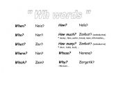 English Worksheet: WH words