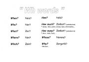 English Worksheet: WH words