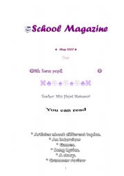 English Worksheet: school magazine