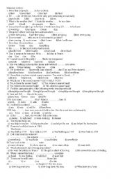 English Worksheet: Grammar exercises