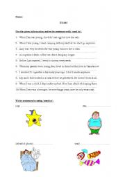 English Worksheet: used to