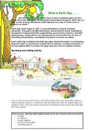 English Worksheet: What is Earth Day